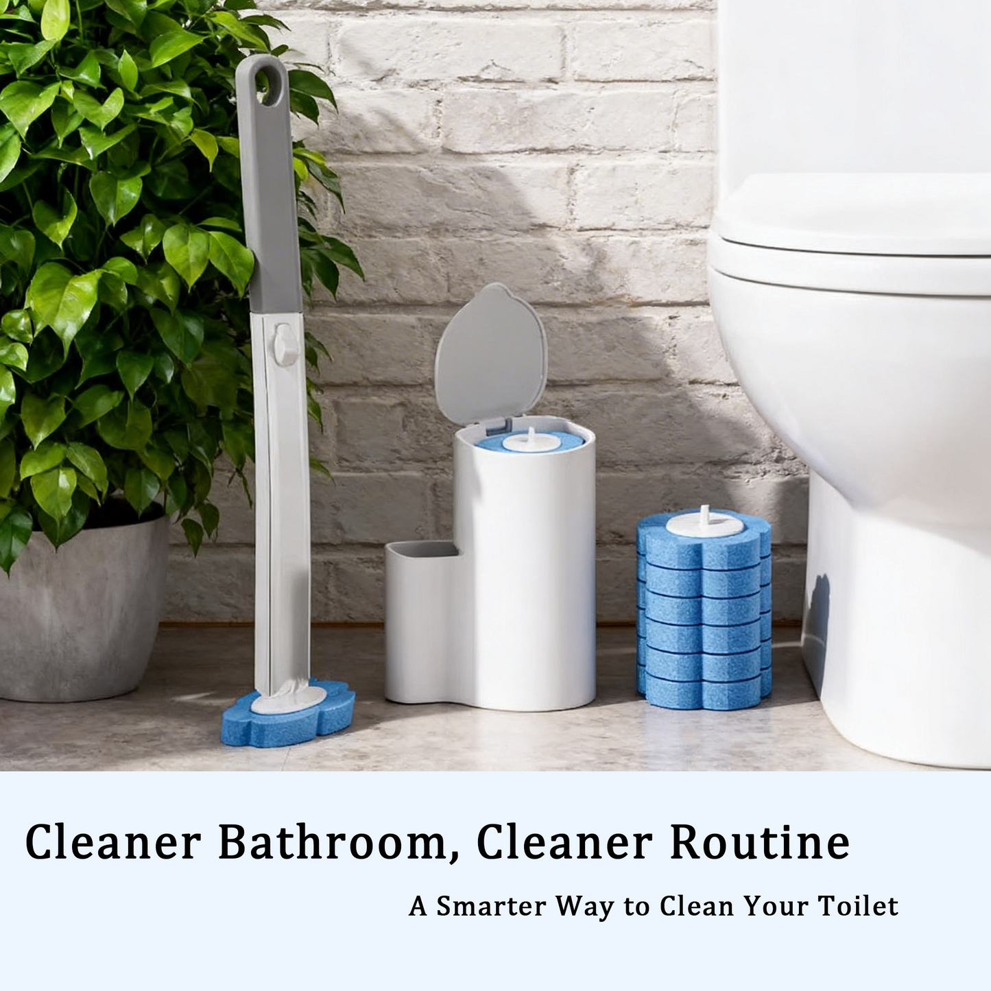 Happyep® Disposable Toilet Cleaning Wand Kit — Handles + 36Refill Pads (Fresh Scent)
