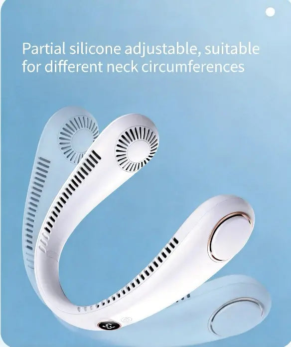 ⭐Portable Neck Fan, Bladeless Wearable Personal Fan, Hands-Free Cooling for Outdoor & Office (upsell)