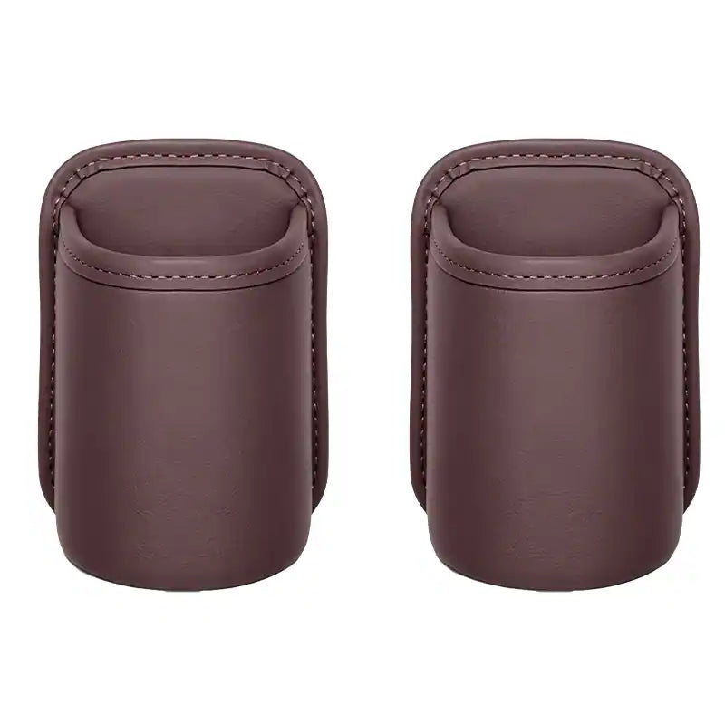 🔥4 Pcs: Only $9.48/ea Today Only🚗Ultra-Durable Premium Leather Car Door Cup Holder & Storage Caddy 🚗☕