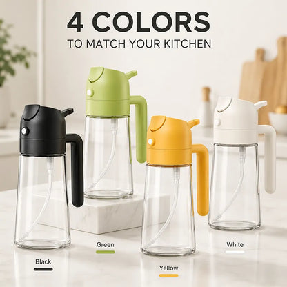 HAPPYEP⚡️ All-in-One Spray & Pour Dispenser — Store Oil, Vinegar & Soy Sauce Effortlessly! 🥗✨