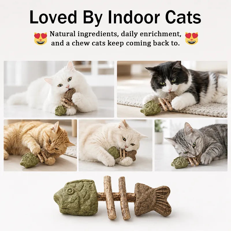 Happyep Official |🔥Day Sale 50% OFF🐾-Miracle Cat Dental Chew (100% Natural) - Cleans Teeth & Calms