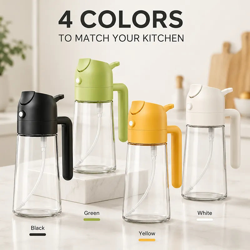 All-in-One Spray & Pour Dispenser — Store Oil, Vinegar & Soy Sauce Effortlessly! 🥗✨ (JG)