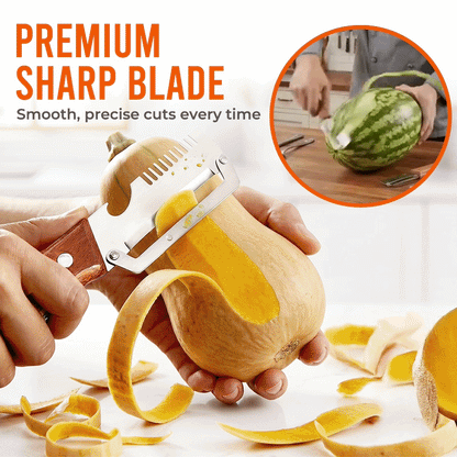 Kervalon® Easy-Grip Wooden Peeler & Veggie Shredder (Upsell)