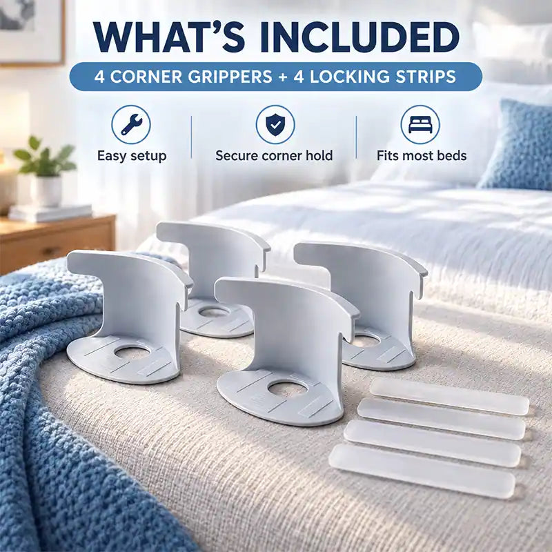 🔥Free Shipping Today Only⏰ "Set & Forget" Bed Sheet Grippers (JG)