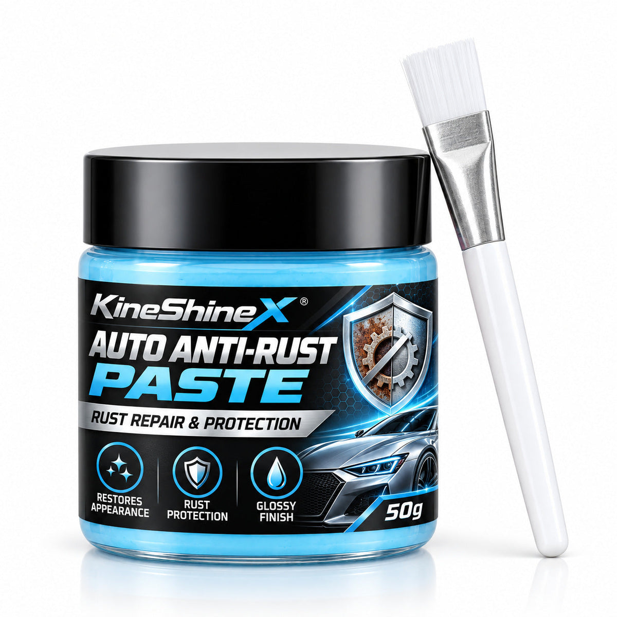 Free Shipping Today Only🔥Heavy-Duty Auto Rust Shield Barrier Paste & Applicator Brush 🛡️🚗 (JG)