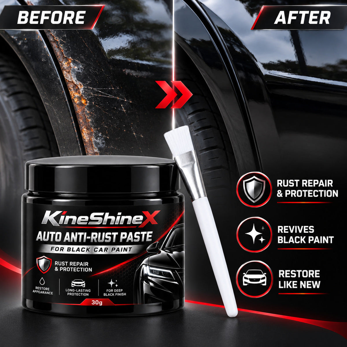 Free Shipping Today Only🔥Heavy-Duty Auto Rust Shield Barrier Paste & Applicator Brush 🛡️🚗 (JG)