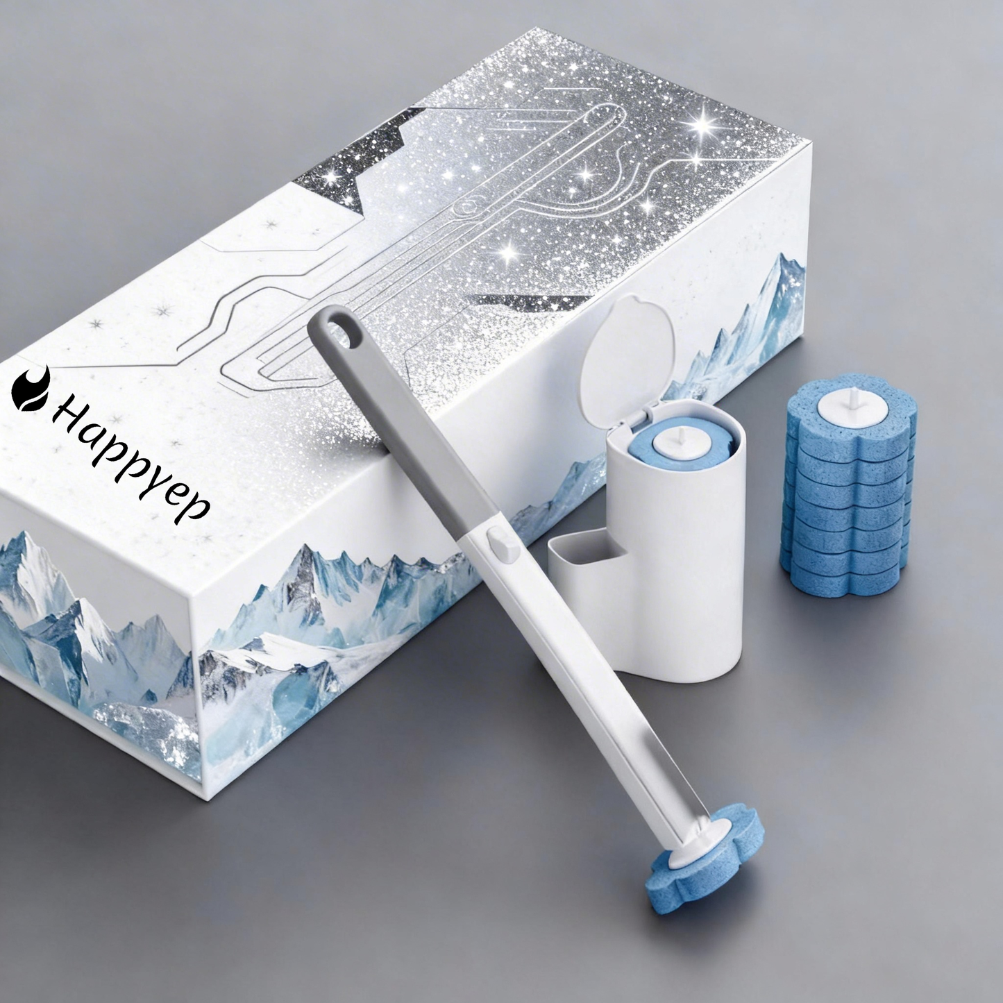 Happyep® Disposable Toilet Cleaning Wand Kit — Handles + 36Refill Pads (Fresh Scent)