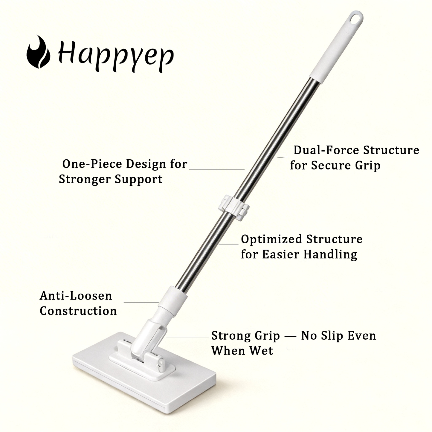 Happyep® Snap-Grip Mini Cleaning Mop — No-Touch Disposable Sheet Mop for Tight Spaces