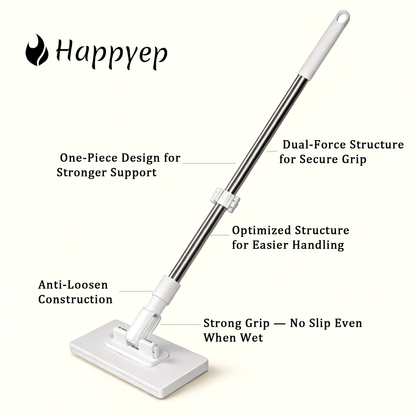 Happyep® Snap-Grip Mini Cleaning Mop — No-Touch Disposable Sheet Mop for Tight Spaces