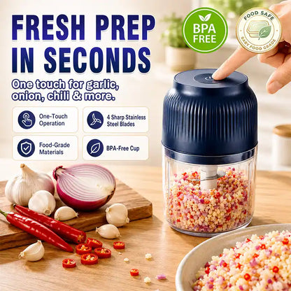 💕Hot sale 50% OFF⚡1-Touch Mini Electric Food Shredder — Portable USB Garlic & Meat Chopper ⚡🧄 (JG)