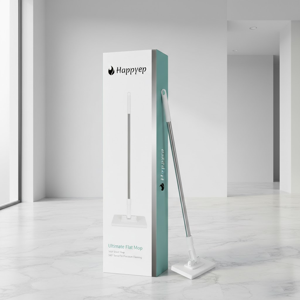 Happyep® Snap-Grip Mini Cleaning Mop — No-Touch Disposable Sheet Mop for Tight Spaces
