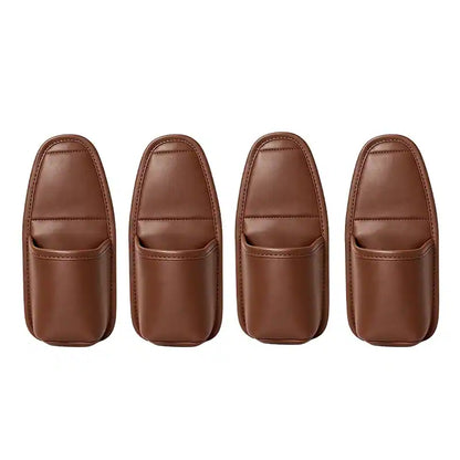 🔥4 Pcs: Only $9.48/ea Today Only🚗Ultra-Durable Premium Leather Car Door Cup Holder & Storage Caddy 🚗☕