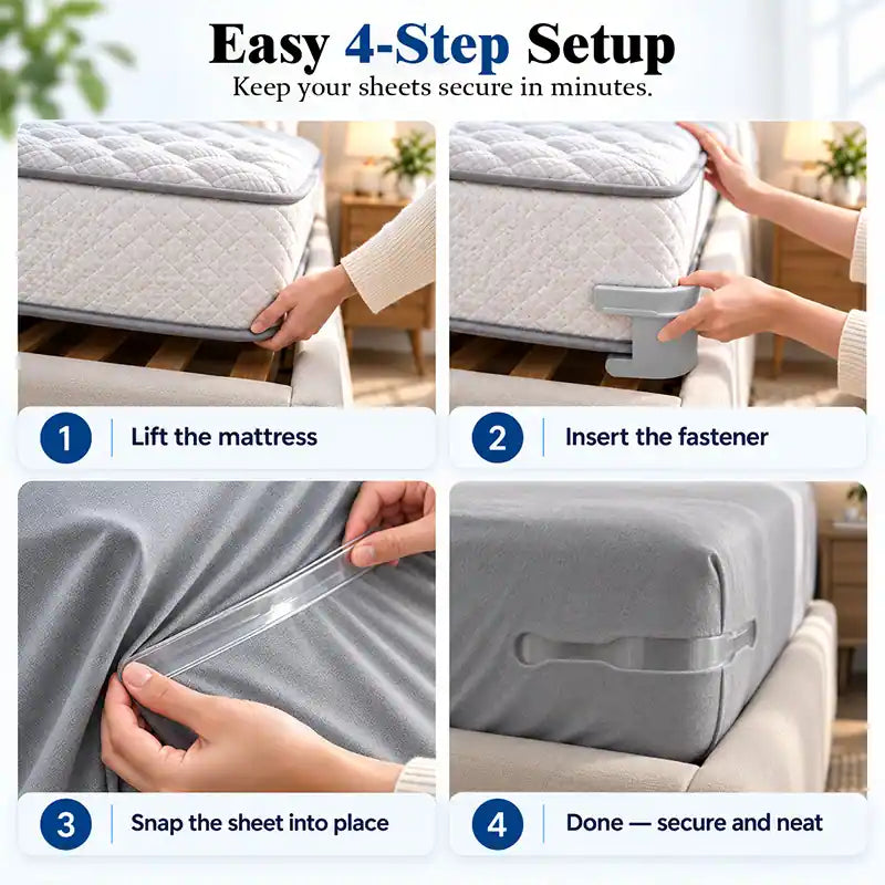 🔥Free Shipping Today Only⏰ "Set & Forget" Bed Sheet Grippers (JG)