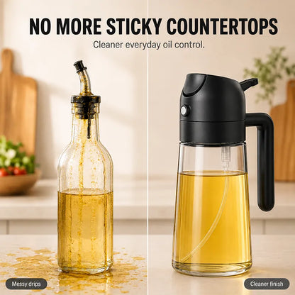 HAPPYEP⚡️ All-in-One Spray & Pour Dispenser — Store Oil, Vinegar & Soy Sauce Effortlessly! 🥗✨