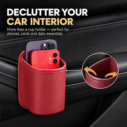 🚗 Universal Leather Car Door Cup Holder & Storage Caddy ☕📱✨ (JG)