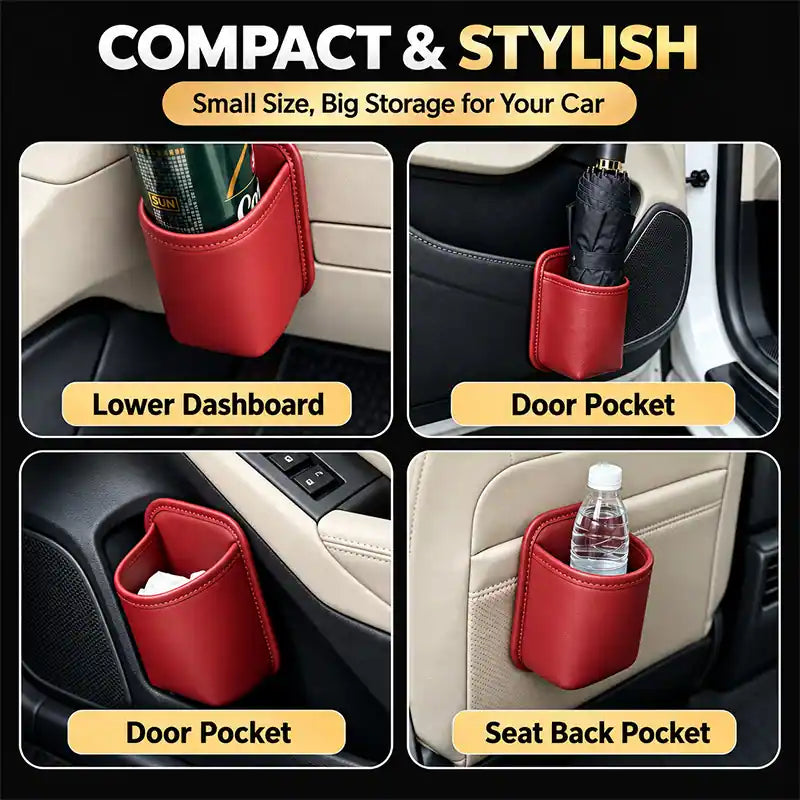 🚗 Universal Leather Car Door Cup Holder & Storage Caddy ☕📱✨ (JG)
