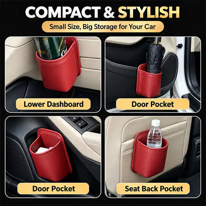 🚗 Universal Leather Car Door Cup Holder & Storage Caddy ☕📱✨ (JG)