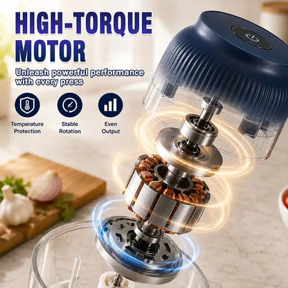 💕Hot sale 50% OFF⚡1-Touch Mini Electric Food Shredder — Portable USB Garlic & Meat Chopper ⚡🧄 (JG)