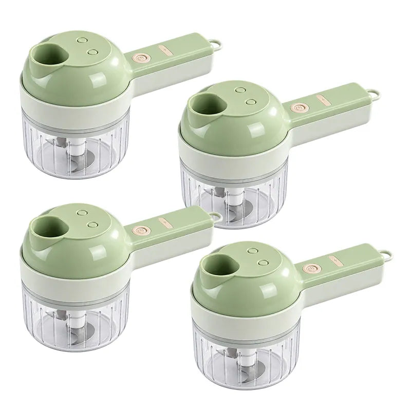 🔥 [50% OFF TODAY] 5-in-1 Handheld Electric Vegetable Cutter & Slicer Set (With Cleaning Brush) ⚡🥦 (JG)