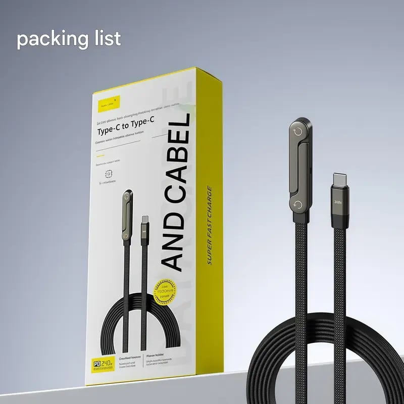 🔥Last Day 50% OFF ⚡2-in-1 Invisible Holder Charger Cable – 240W Fast Charging Cord🔥