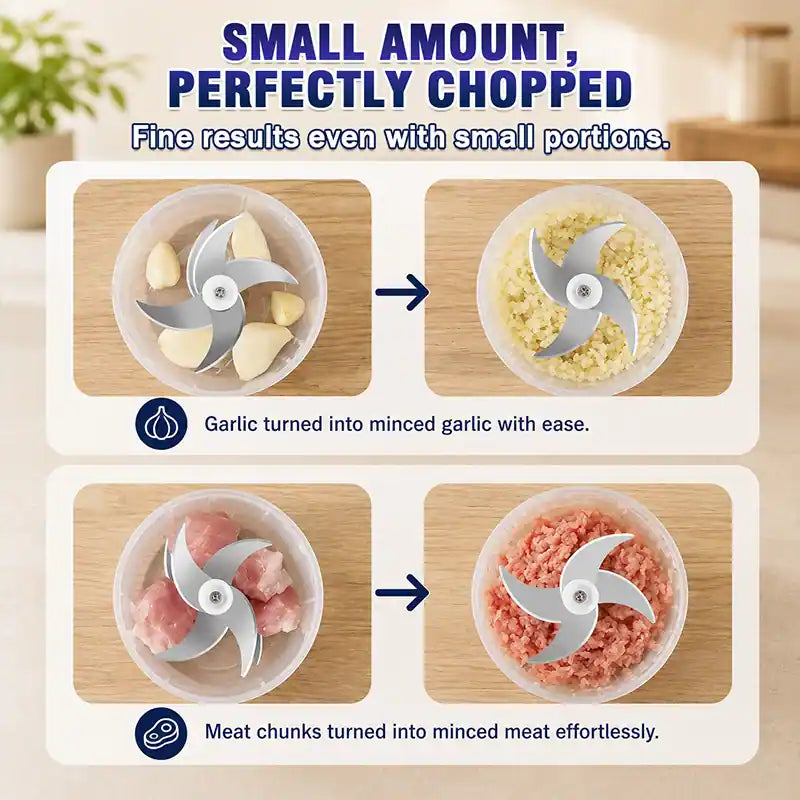 💕Hot sale 50% OFF⚡1-Touch Mini Electric Food Shredder — Portable USB Garlic & Meat Chopper ⚡🧄 (JG)