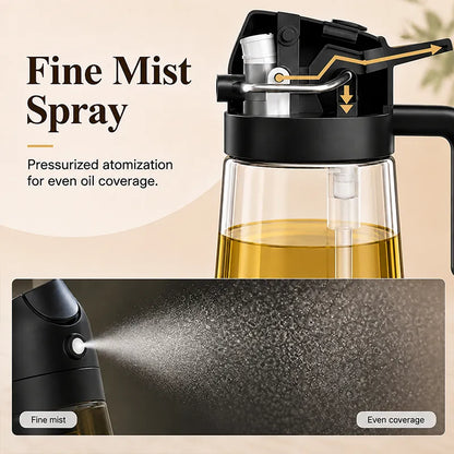 HAPPYEP⚡️ All-in-One Spray & Pour Dispenser — Store Oil, Vinegar & Soy Sauce Effortlessly! 🥗✨