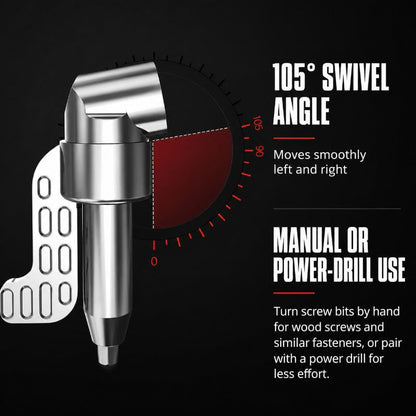 🔧105° Angle Adapter & Flexible Drill Extension Set — LAST DAY: GET 10 BITS FREE🪛