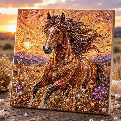 🏆 Last Day Special Price🔥Highland Cow Pearl Art DIY Kit – Relaxing DIY Craft to Create Stunning Coastal Artwork