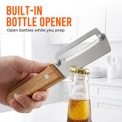 Kervalon® Easy-Grip Wooden Peeler & Veggie Shredder (Upsell)
