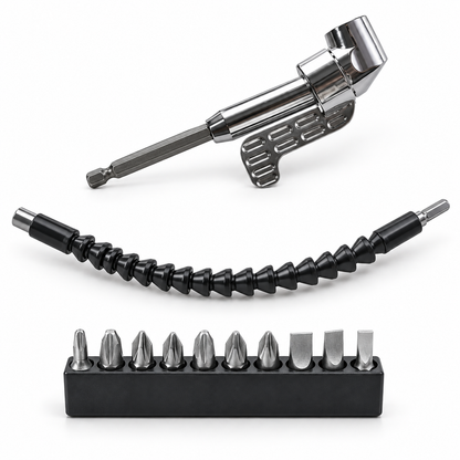 🔧105° Angle Adapter & Flexible Drill Extension Set — LAST DAY: GET 10 BITS FREE🪛