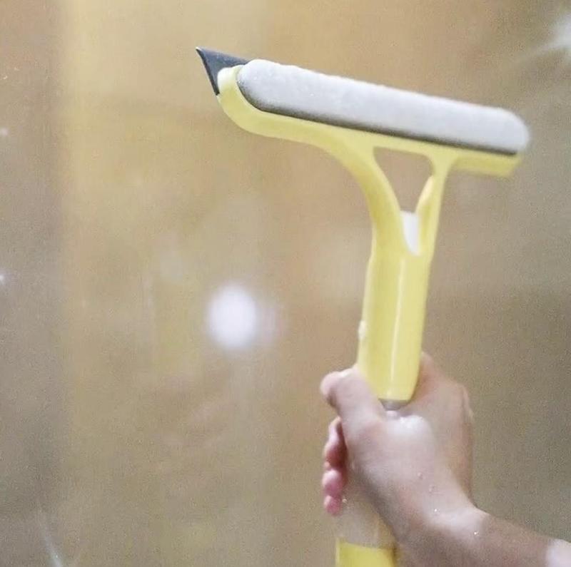 3-in-1 Window Cleaner: Spray + Scrub + Squeegee for Home & Car✨🔥