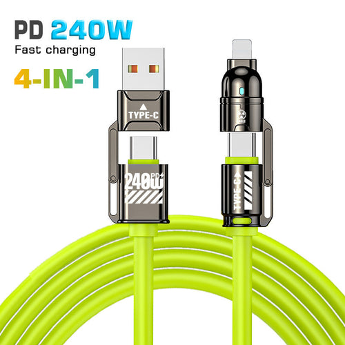 🔥 4-in-1 USB Charging Cable mFish fast charging 240W🔥