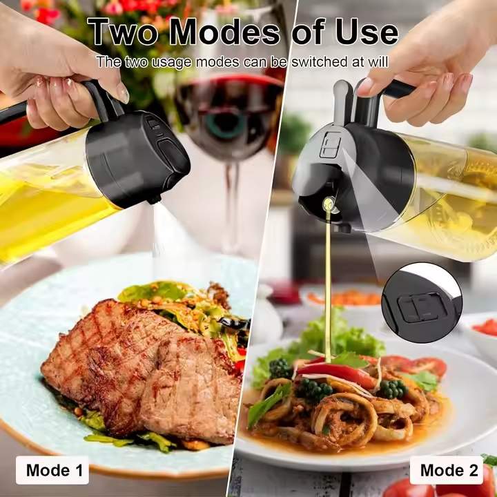 All-in-One Spray & Pour Dispenser — Store Oil, Vinegar & Soy Sauce Effortlessly! 🥗✨