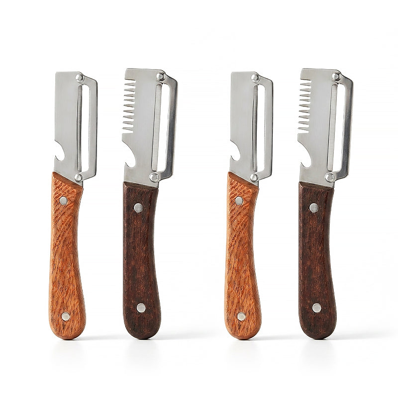 Kervalon® Easy-Grip Wooden Peeler & Veggie Shredder (Upsell)
