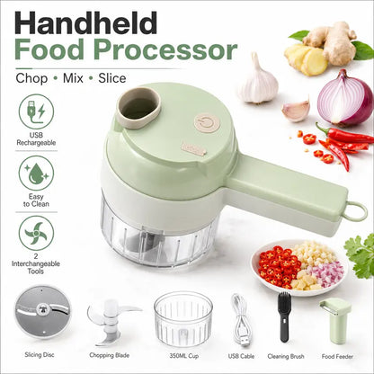 4-in-1 Handheld Electric Vegetable Cutter - 1 Set | Starter Everyday Pack (Save 50%) — $29.95