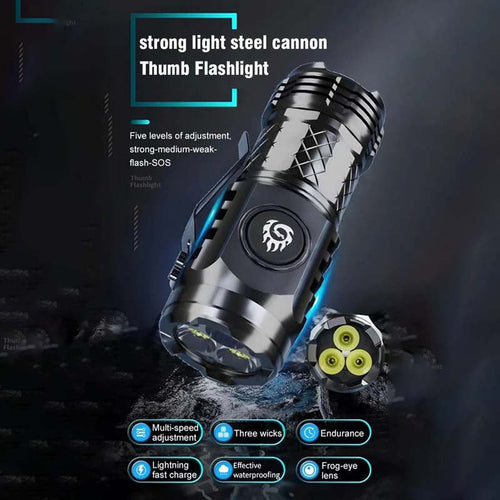 🔥🔥48%OFF NOW！Three-eyed Monster Mini Flash Super Power Flashlight🔥