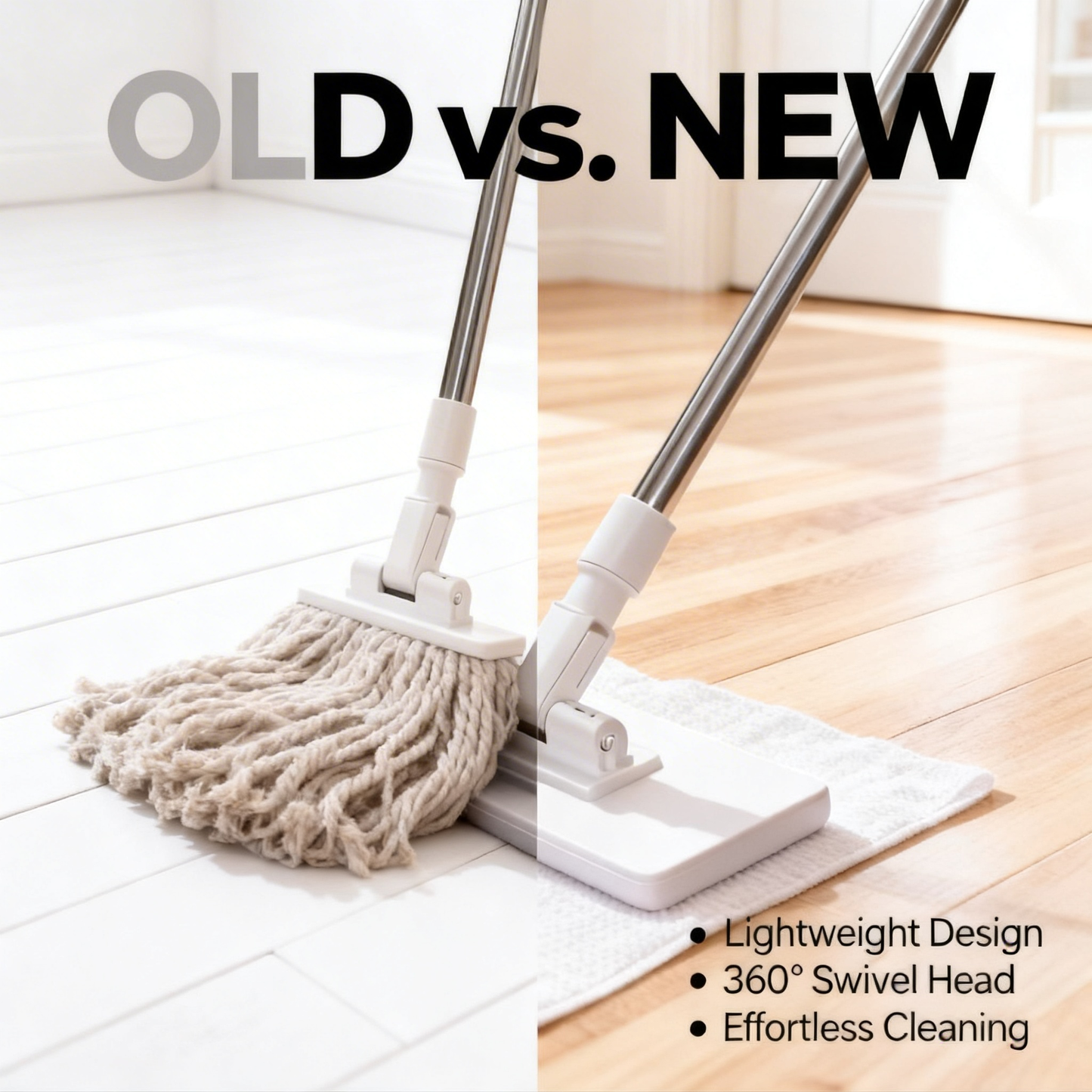 Happyep® Snap-Grip Mini Cleaning Mop — No-Touch Disposable Sheet Mop for Tight Spaces