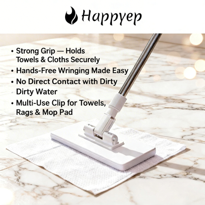 Happyep® Snap-Grip Mini Cleaning Mop — No-Touch Disposable Sheet Mop for Tight Spaces