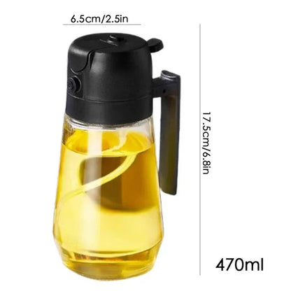 All-in-One Spray & Pour Dispenser — Store Oil, Vinegar & Soy Sauce Effortlessly! 🥗✨