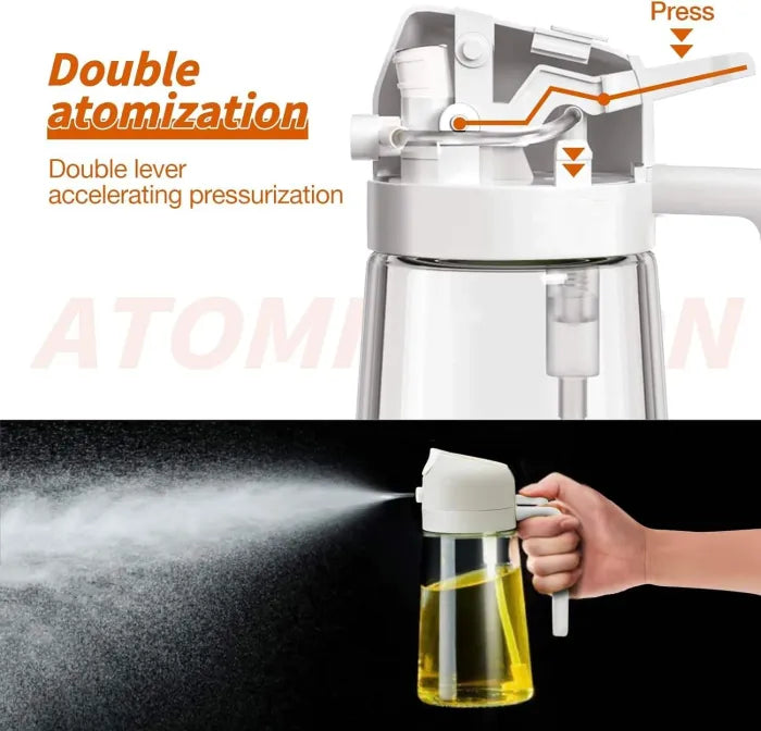 All-in-One Spray & Pour Dispenser — Store Oil, Vinegar & Soy Sauce Effortlessly! 🥗✨