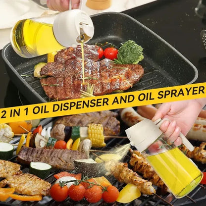 All-in-One Spray & Pour Dispenser — Store Oil, Vinegar & Soy Sauce Effortlessly! 🥗✨